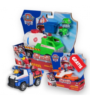 AKTION: Paw Patrol Fire Rescue Fahrzeuge Rocky + Chase + Zuma KOSTENLOS