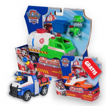 AKTION: Paw Patrol Fire Rescue Fahrzeuge Rocky + Chase + Zuma KOSTENLOS