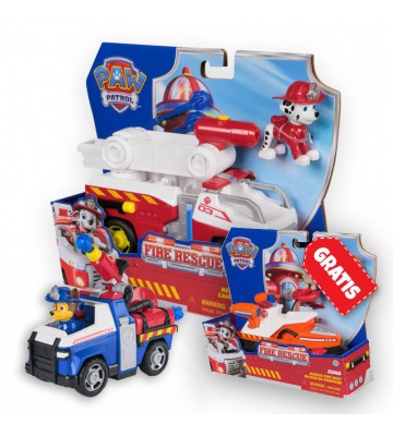 AKTION: Paw Patrol Fire Rescue Fahrzeuge Marshall + Chase + Zuma KOSTENLOS