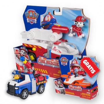 AKTION: Paw Patrol Fire Rescue Fahrzeuge Marshall + Chase + Zuma KOSTENLOS