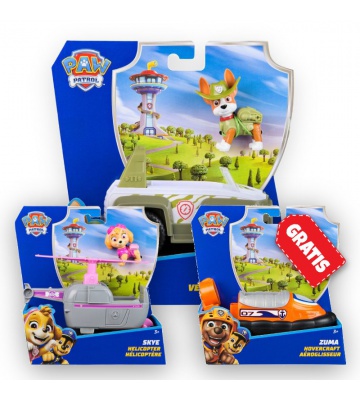 AKTION: Paw Patrol Grundfahrzeuge Tracker + Skye + Zuma GRATIS