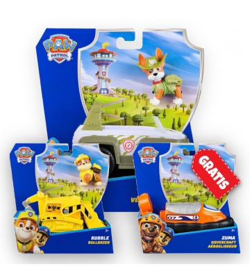 AKTION: Paw Patrol Grundfahrzeuge Tracker + Rubble + Zuma GRATIS