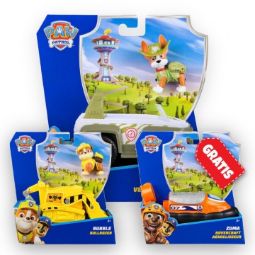 AKTION: Paw Patrol Grundfahrzeuge Tracker + Rubble + Zuma GRATIS