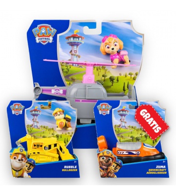 AKTION: Paw Patrol Basisfahrzeuge Skye + Rubble + Zuma KOSTENLOS