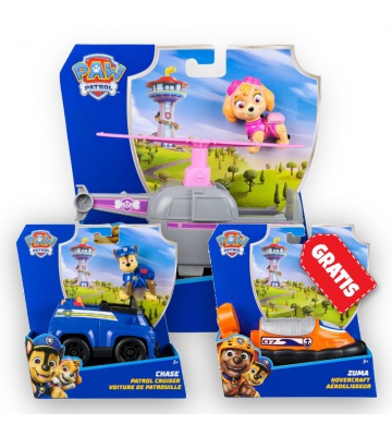 AKTION: Paw Patrol Basisfahrzeuge Skye + Chase + Zuma GRATIS