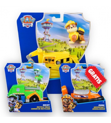 AKTION: Paw Patrol Grundfahrzeuge Rubble + Rocky + Zuma GRATIS
