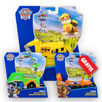 AKTION: Paw Patrol Grundfahrzeuge Rubble + Rocky + Zuma GRATIS