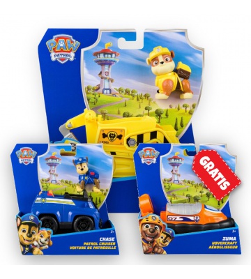 AKTION: Paw Patrol Basismodelle Rubble + Chase + Zuma KOSTENLOS