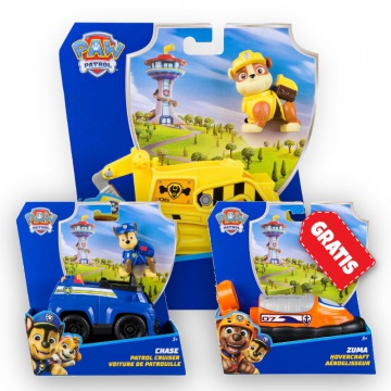 AKTION: Paw Patrol Basismodelle Rubble + Chase + Zuma KOSTENLOS