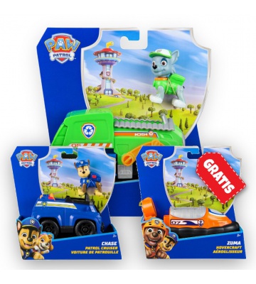AKTION: Paw Patrol Grundfahrzeuge Rocky + Chase + Zuma GRATIS