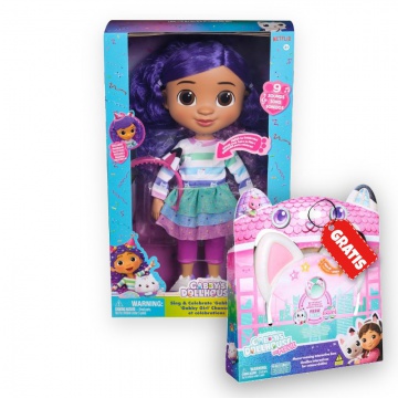 Spar-Set: Gabby’s Dollhouse interaktive Puppe + Ohren mit Soundeffekten