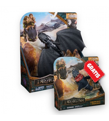 Vorteilset: Drachenzähmen leicht gemacht Ohnezahn mit Geräuschen + Gronckel und Fischbein