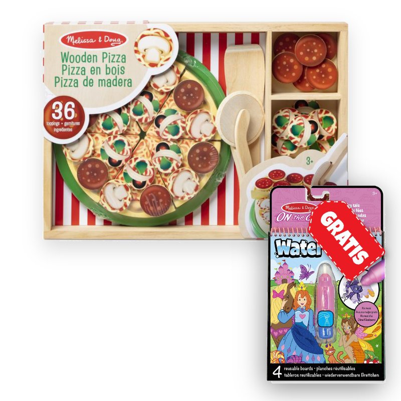 AKTION: Melissa & Doug Pizza Party Set + Water WOW Zaubermalerei Märchen GRATIS