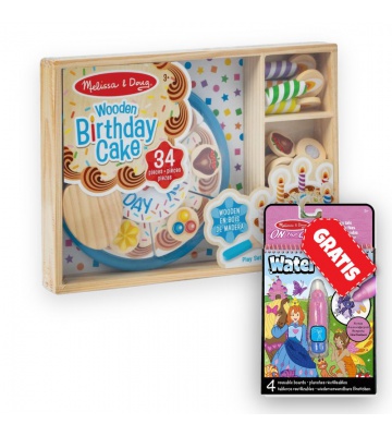 AKTION: Melissa & Doug Geburtstagstorte Set + Water WOW Wassermalerei Märchen GRATIS