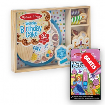 AKTION: Melissa & Doug Geburtstagstorte Set + Water WOW Wassermalerei Märchen GRATIS
