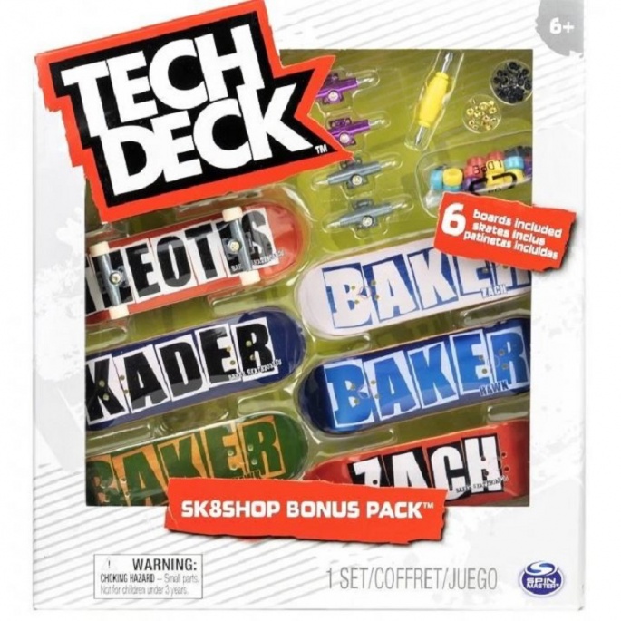 Tech Deck skateshop 6er Set mit Zubehör Baker