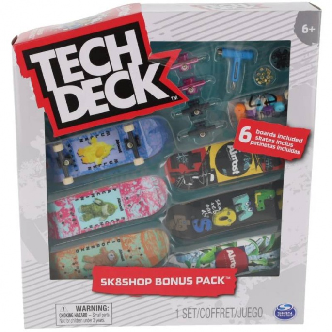 Tech Deck Skateshop 6 Stück mit Zubehör Almost
