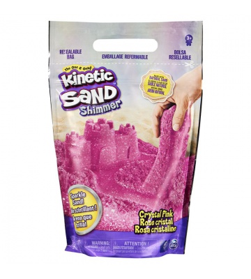 Kinetic Sand Verpackung von glitzerndem rosa Sand 0,9 kg