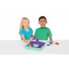 Kinetic Sand Box mit flüssigem Sand und lila Unterlage