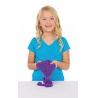Kinetic Sand Box mit flüssigem Sand und lila Unterlage