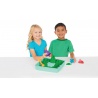 Kinetic Sand Box mit flüssigem Sand und grüner Unterlage