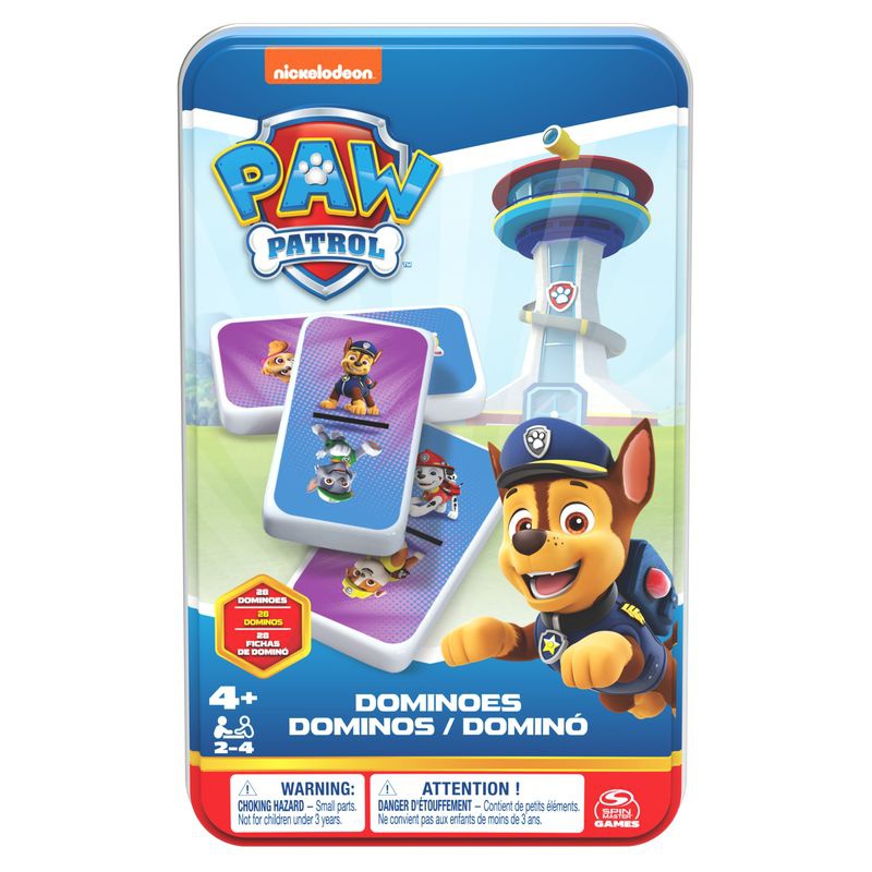 Spin Master Games PAW Patrol Domino in einer Blechdose