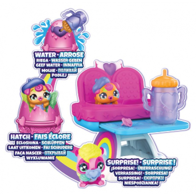 Hatchimals Spielset mit Fütterungsstuhl für Tiere
