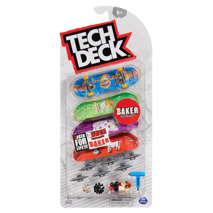 Tech Deck Fingerboard Viererpack Baker