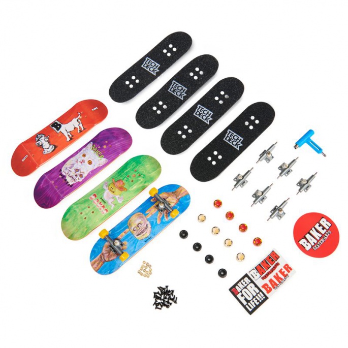 Tech Deck Fingerboard Viererpack Baker