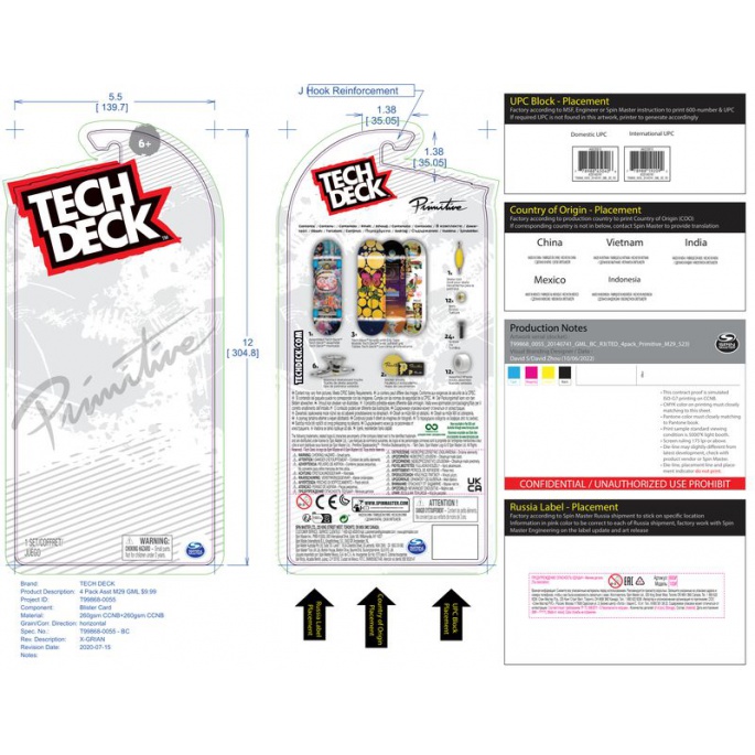 Tech Deck Fingerboard Viererpack Creature