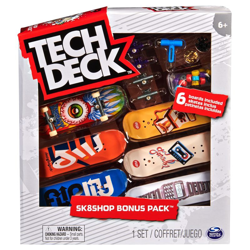 Tech Deck Skateshop 6 Stück mit Zubehör Flip