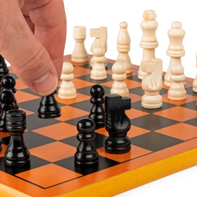 Spin Master Games klassische Holzschachspiele