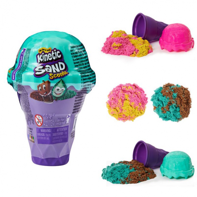 Kinetic Sand duftender Eiscremekegel Erdbeere und Banane