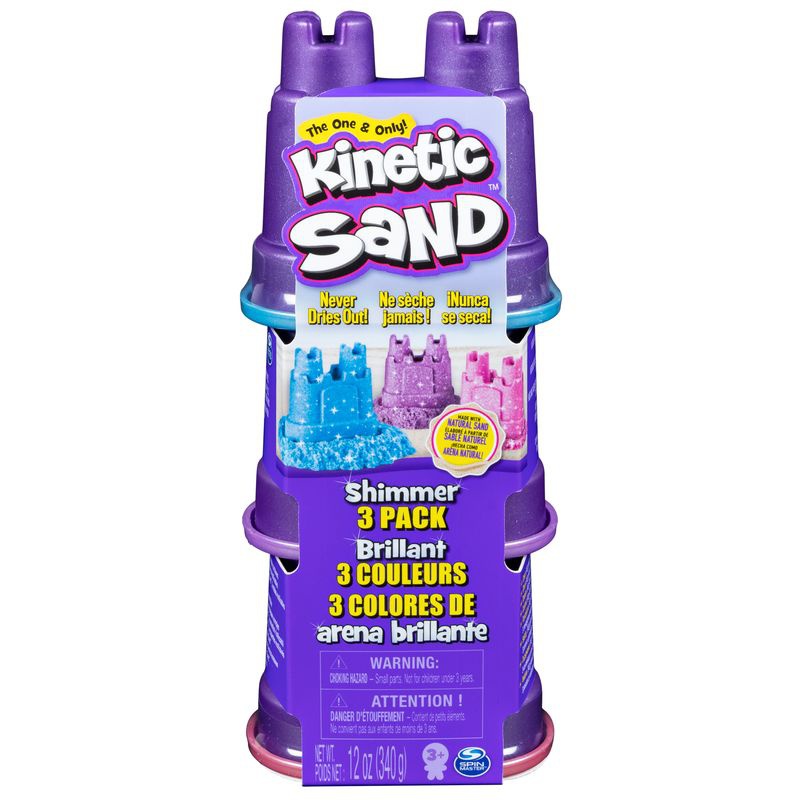 Kinetic Sand drei Glitzer-Sandbecher
