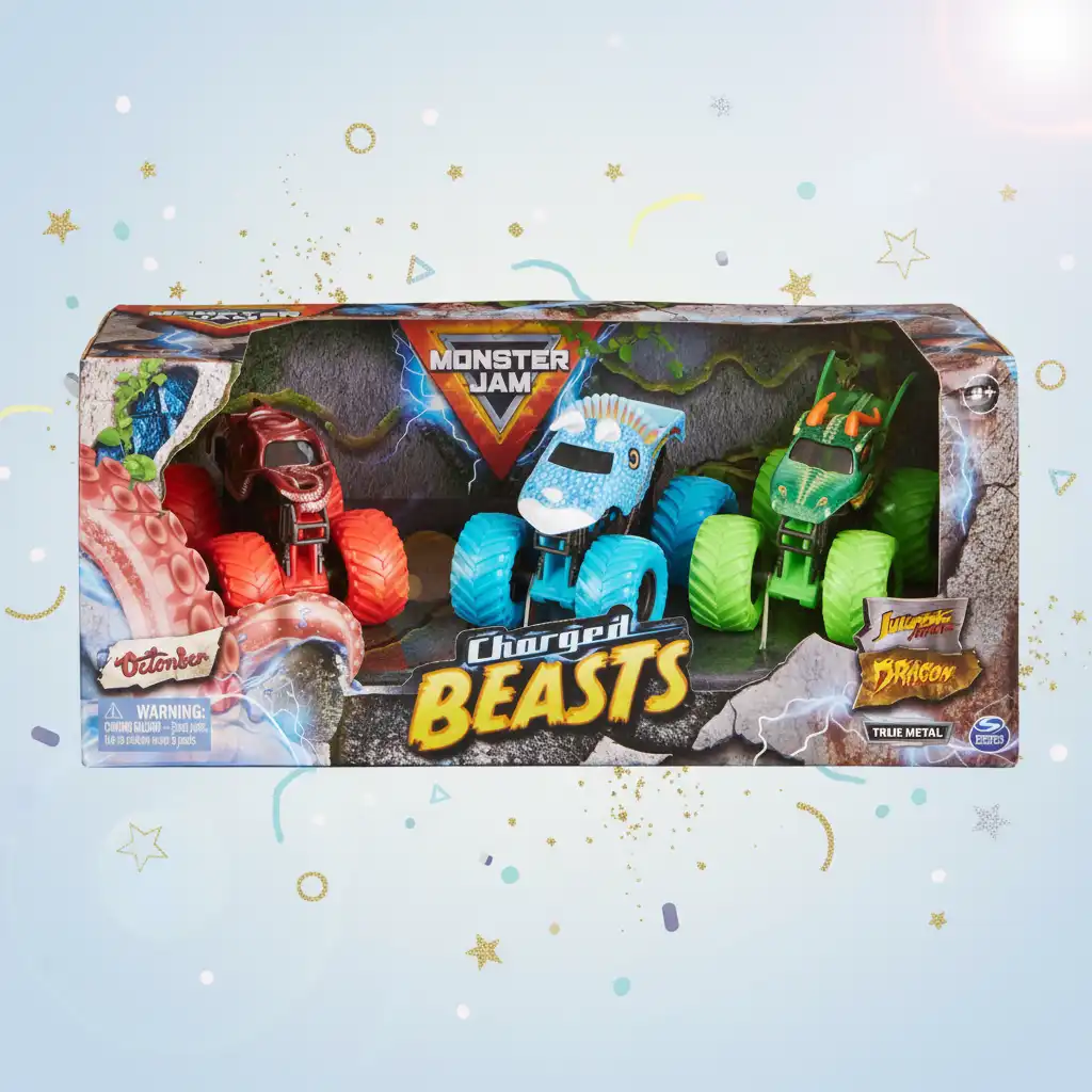 Entfessle bestiale Kraft mit den legendären Trucks Monster Jam.