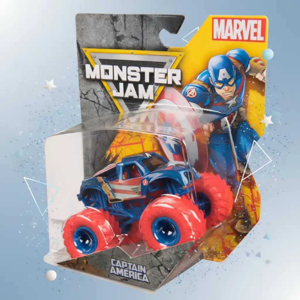 Erweitere deine Sammlung um eine einzigartige Verbindung von Marvel und Monster Jam.