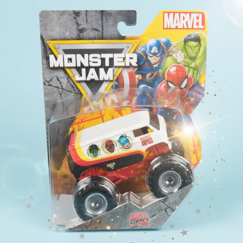 Beherrschen Sie die Arena mit unschlagbaren Marvel-Helden auf vier Rädern.