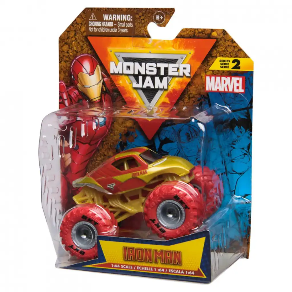 Erlebe endlose Action mit Iron Man in der Monster Jam Arena.