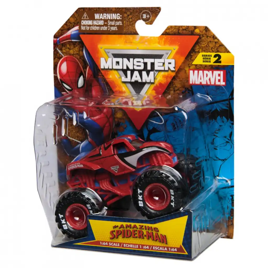 Erlebe endlose Action mit dem Monster Truck in den Farben von Spider-Man!
