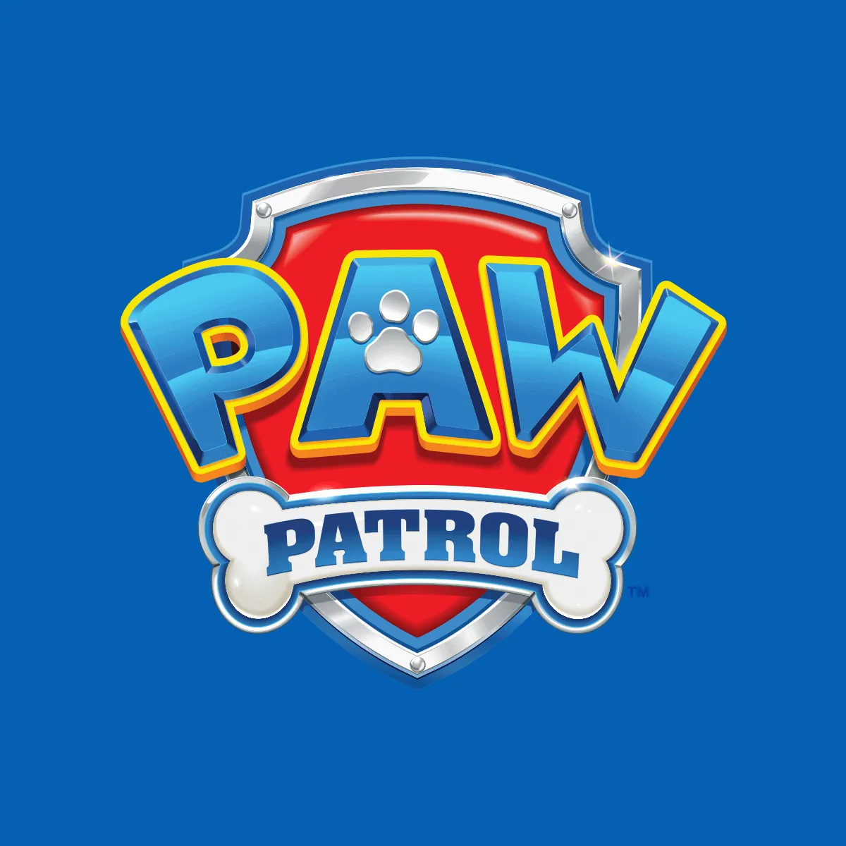 Offizielles Paw Patrol Logo großer Plüsch mit Einschlaflied Skye