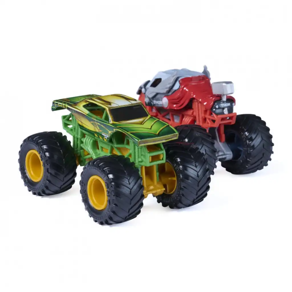 Einzigartige Verbindung von Marvel-Helden und der Welt Monster Jam.