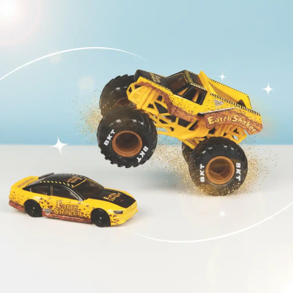 Erschaffe deine eigene Monster Jam Arena voller Sprünge.