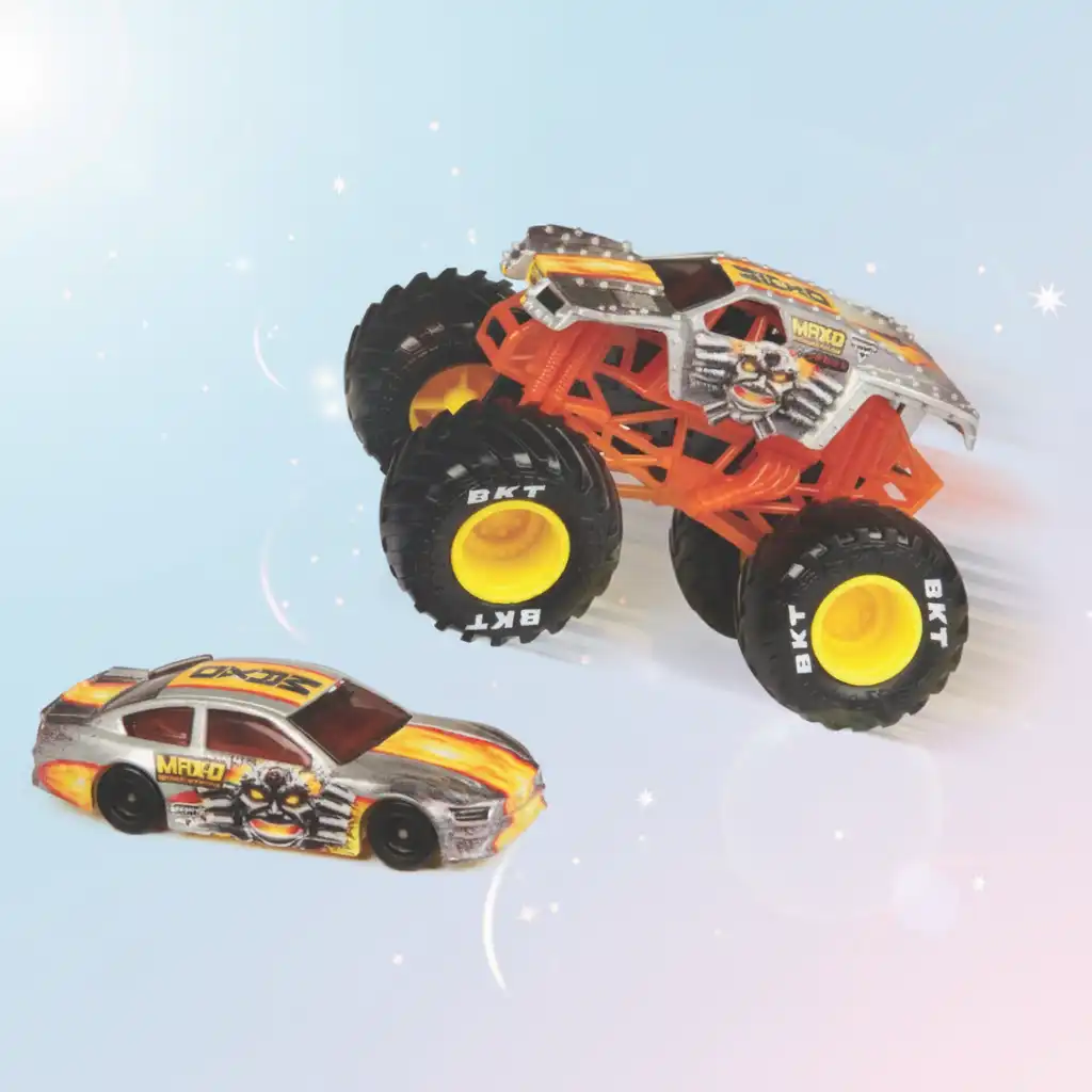 Erstellen Sie Ihre eigene Monster Jam-Arena voller Sprünge.