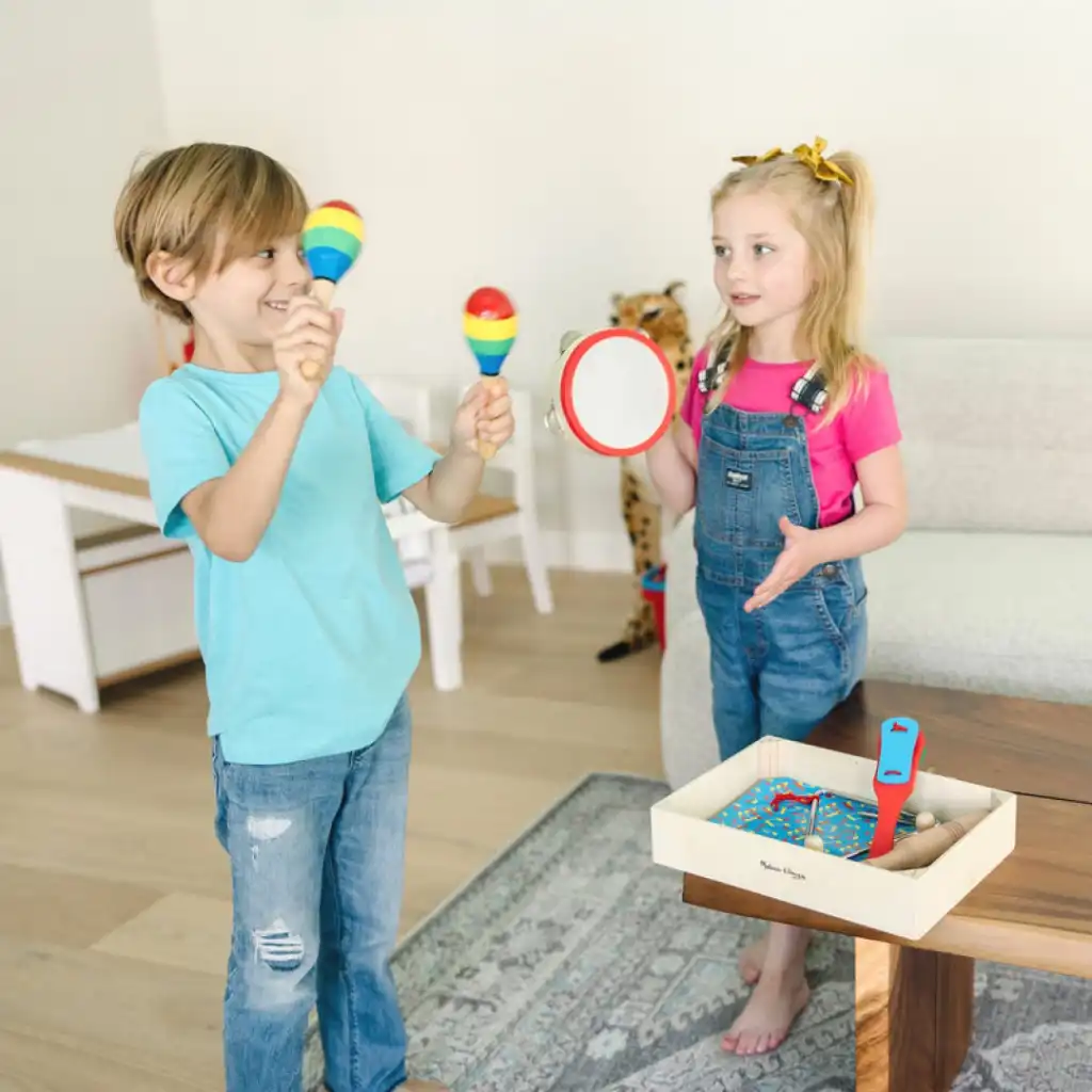 Verbesserung der Bewegungskoordination und Motor durch spielerisches Musizieren.