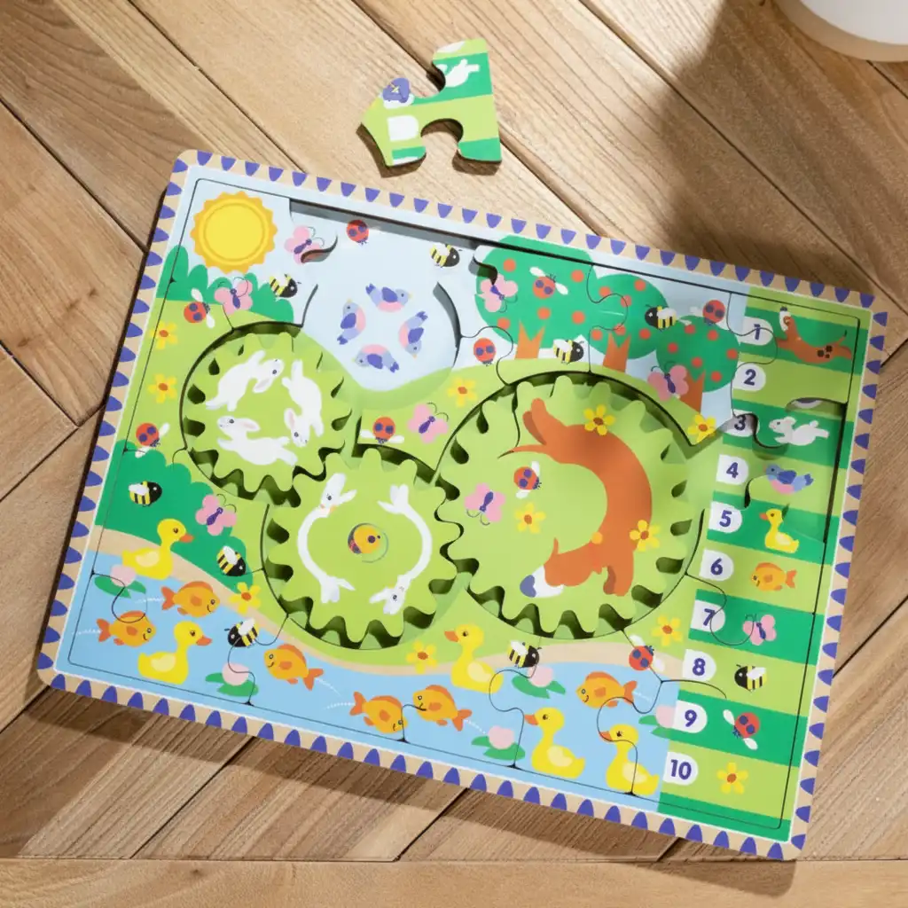 Förderung von Motor sowie Erkennen von Farben und Tiere in einem Set.