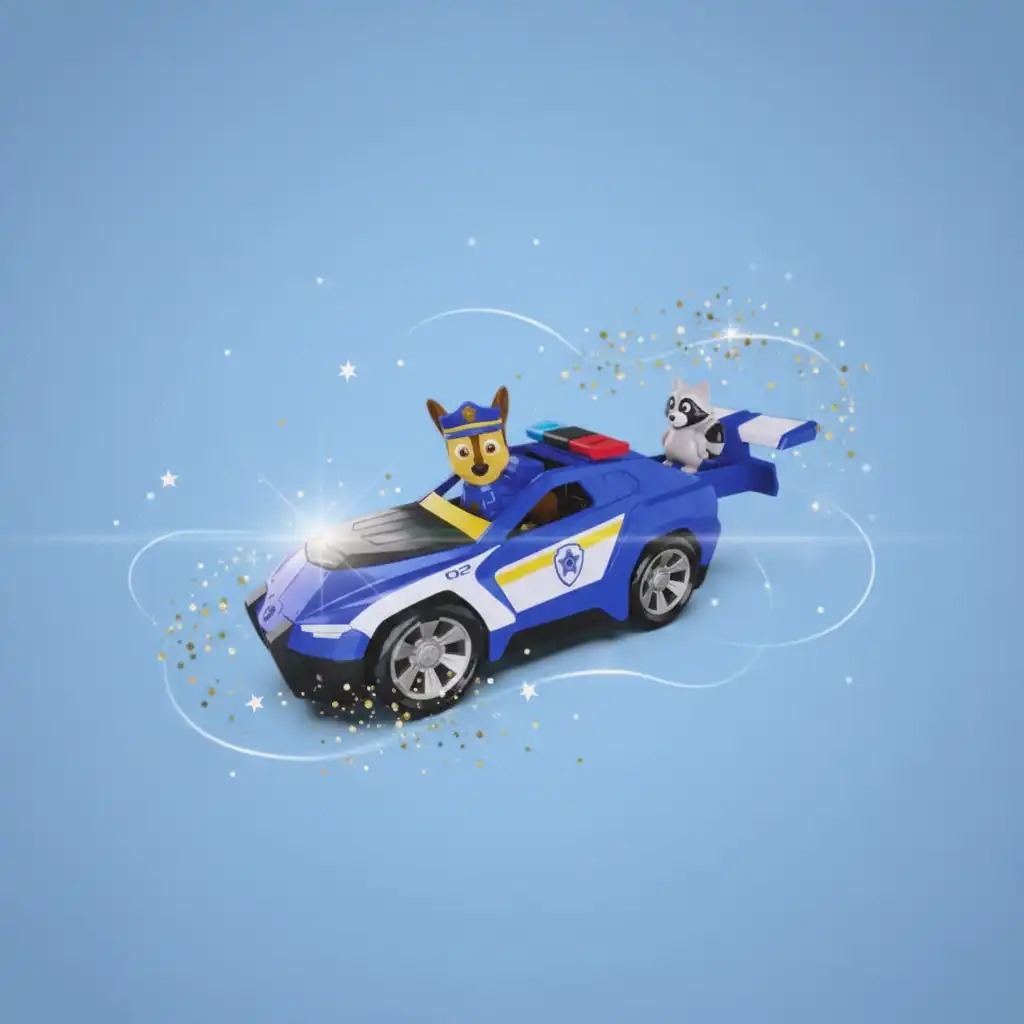 Präzise verarbeitetes Chase Fahrzeug mit funktionsfähigen Details zum Spielen.