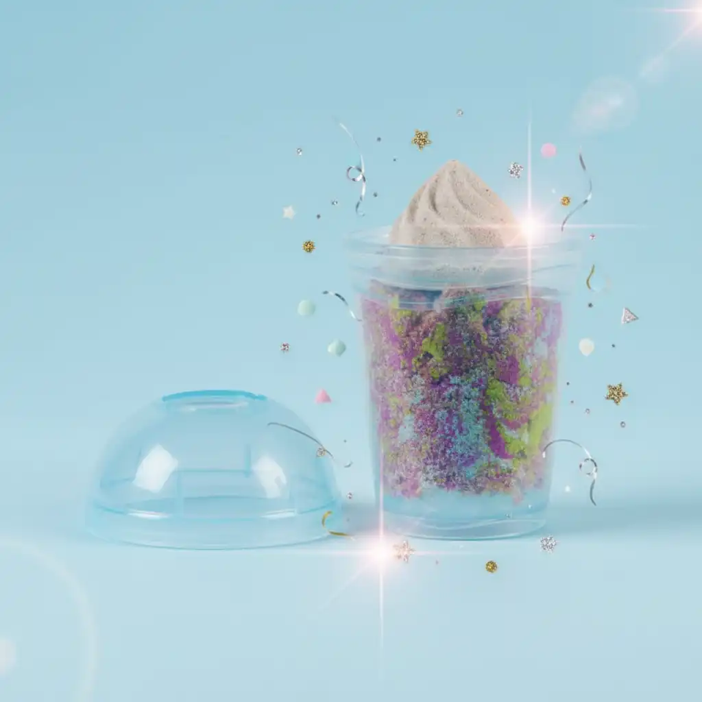 Lassen Sie Ihrer Fantasie freien Lauf und mischen Sie die buntesten Sandsmoothies.