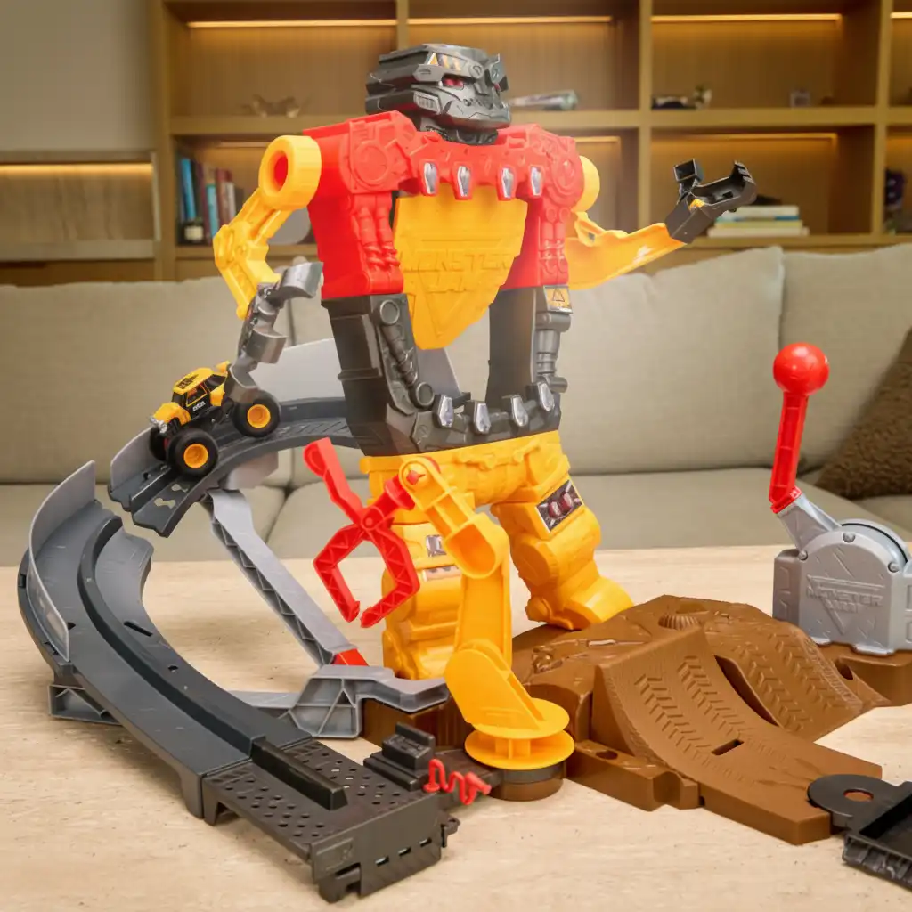 Verbessere dein Ziel mit dem verstellbaren Monster Jam Abschussgerät.