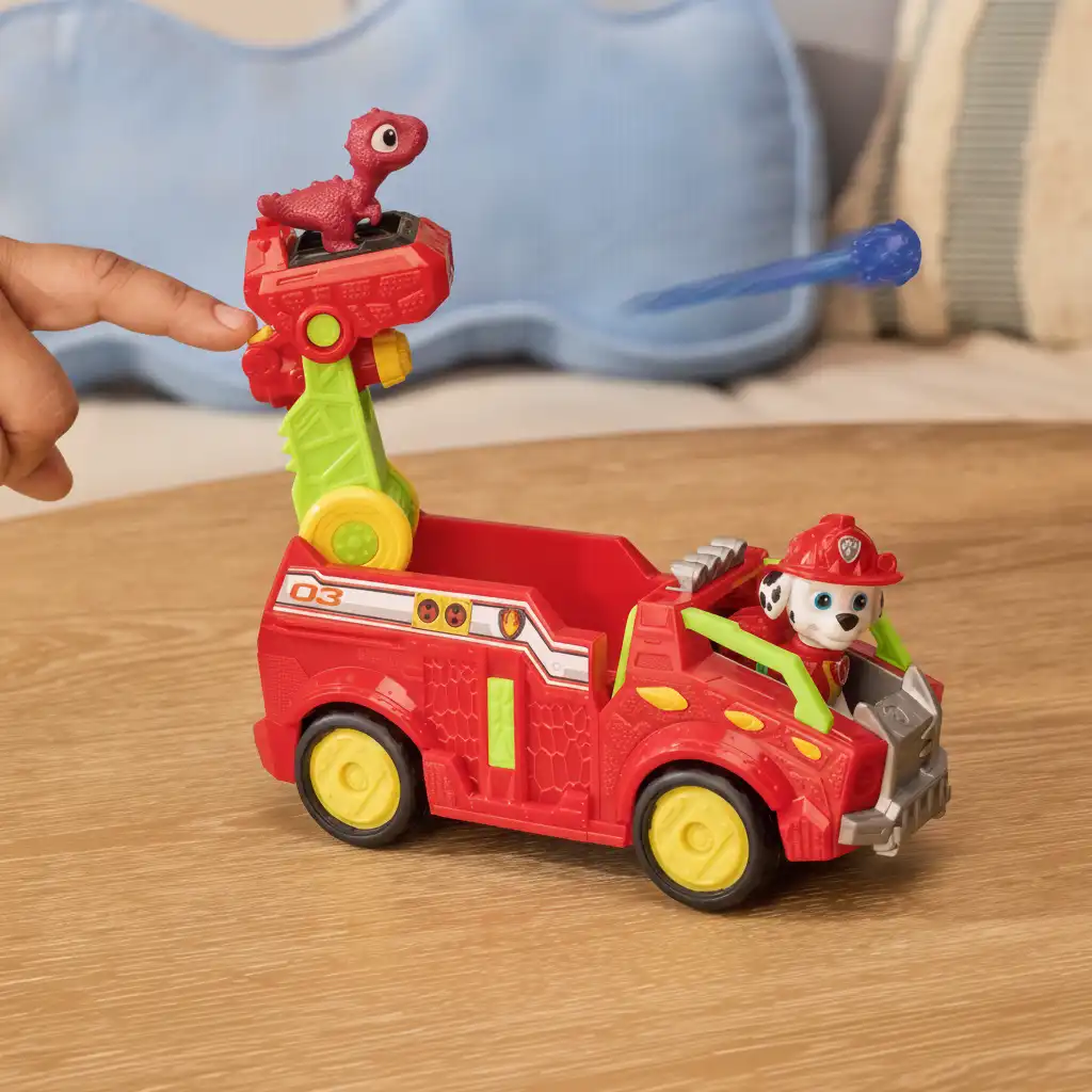Entdecken Sie neue Spielmöglichkeiten mit den Action-Features des Fahrzeugs.