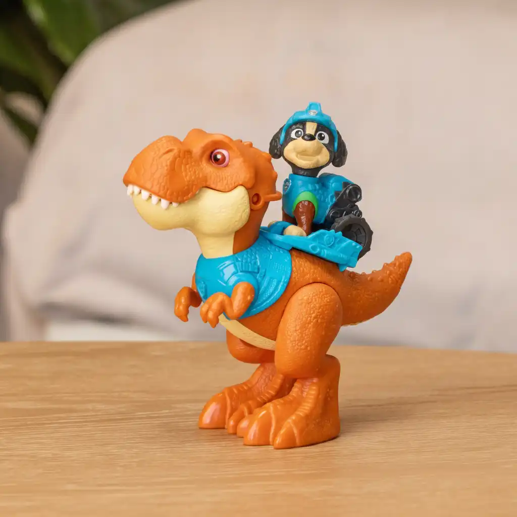 Perfekte Zusammenarbeit von Rex und seinem Dino-Kumpel Timmy.